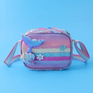 babyhug sling bag with starfish applique & sequin detailing