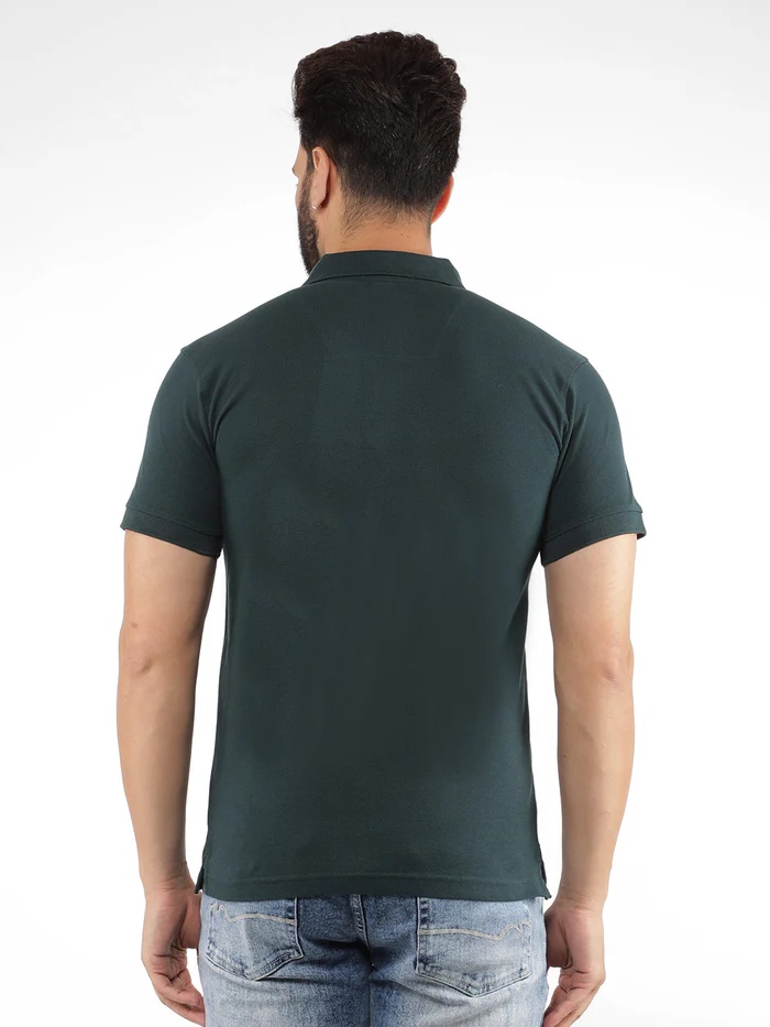men's green pique polo neck regular fit t shirt men's green pique polo neck regular fit t shirt